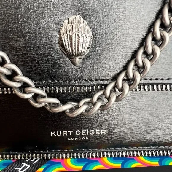 NWT Kurt Geiger London Shoreditch Small Leather & Genuine Calf Hair Shoulder Bag - Picture 5 of 17